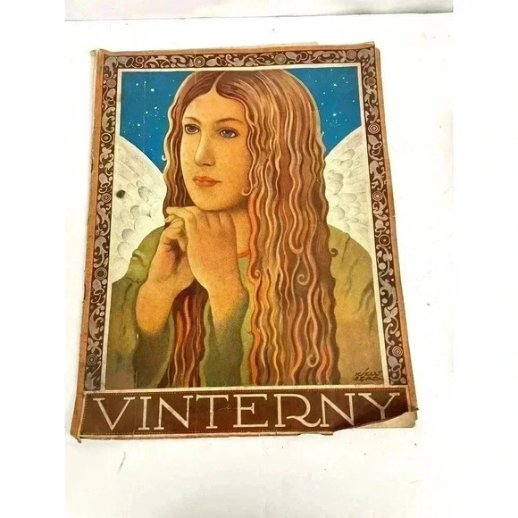 RARE Swedish Christmas Magazine Large Booklet 1924 Antique Cover VINTERNY - Picture 1 of 8